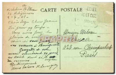 Chambord - O Castelo (Fachada Meridional) — Editor Édouard, Tours, n°6 — Verso