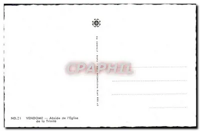 Vendôme — Absydę kościoła Trójcy Świętej — CND des Arts Photomécaniques, Paryż — Rewers