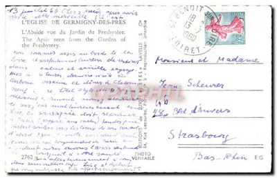 A Igreja de Germigny-des-Prés — Abside vista do jardim do Presbitério — Éditions de Quixé, Paris — Verso