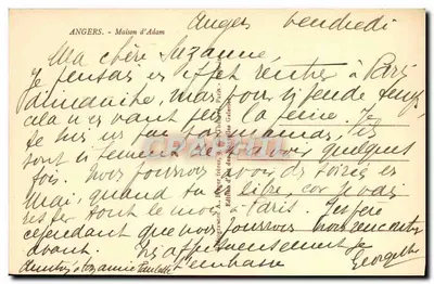 Angers — Dom Adama — wydawca A. Roger frères, 9 rue Thiers — Rewers