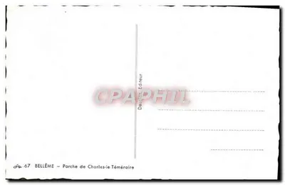 Bellême — Portal Karola Téméraire — Wydawca Karol Téméraire, nr 67 — Rewers