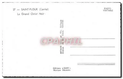 Saint-Flour (Cantal) — Duży Czarny Chrystus — Wydawcy Gaby, Nantes — Rewers