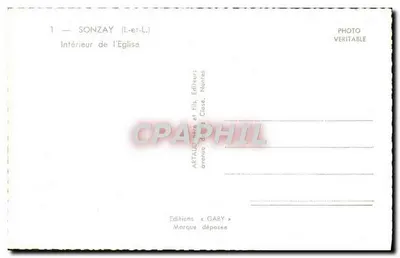 Sonzay (Ille-et-Vilaine) — Wnętrze kościoła — Wydawnictwo Gaby — Rewers