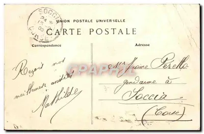 Stara pocztówka Miasto Montpellier Karnawał 1909 Szatan w wodzie — Rewers