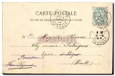 Montpellier — Statua Louisa XIV — Wydawnictwo Nowych Galerii, Montpellier, nr 15 — Rewers