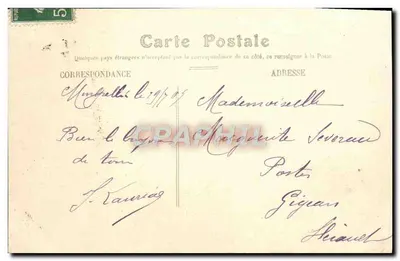 Montpellier — Plac Gare Palavas — Wydawnictwo Paris-Montpellier — Rewers