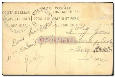 Floresta de Fontainebleau — Saída da Caverna dos Bandidos — n°97 — Verso