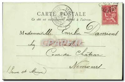 Vale das Rochas — Fontainebleau — B.F. Paris — Verso