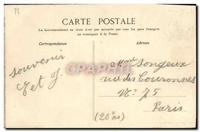 Floresta de Fontainebleau — O Carvalho Encantado — G.B.N.G. Fontainebleau — Verso