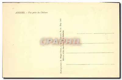 Angers — Widok z zamku — A. Bregger bracia, Paryż — Rewers