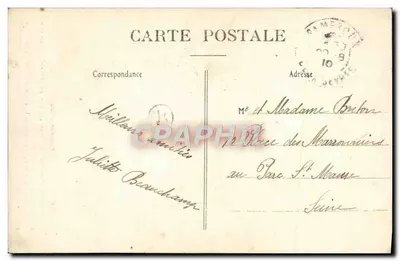 Question naïve — scène de village avec femme et enfant — éditeur C. Lestin, n° 3 — Verso