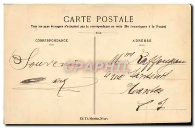 No centro de um distrito — caricatura de um conselheiro municipal — Ed. Th. Martin, Niort — Verso