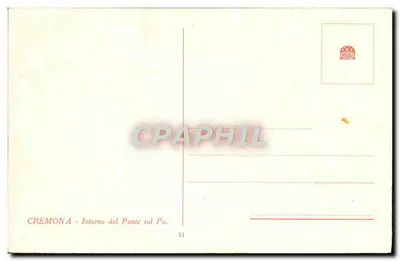 Cremona — Wewnętrzna część mostu nad Pò — n°11 — Rewers