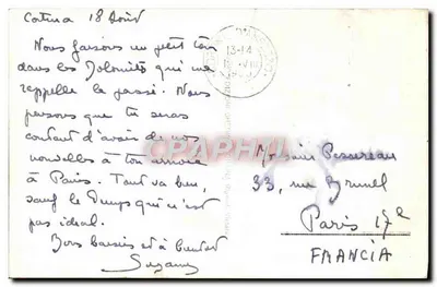 Cortina — Blick zum Pomaagnon — unbekannter Verlag, Nr. 1-39 — Rückseite