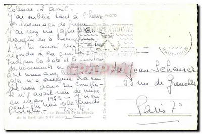 Fachada da Basílica — Basílica de Vézelay — editor Cie des Arts Photographiques — Verso