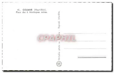 Colmar — Plac Sześciu Czarnych Gór — Wydawca: PLATIGNE — Rewers