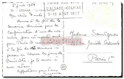 Colmar — Mała Wenecja — Targ winny w Colmar — Rewers