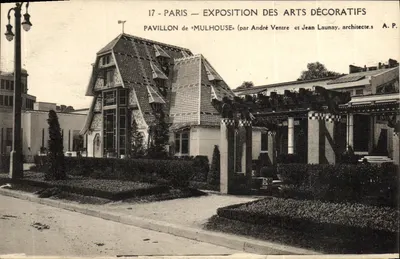 Paris — Exposição dos Artes Decorativas — Pavilhão de Mulhouse (por André Ventre e Jean Launay, arquitetos)