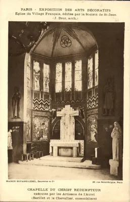 Capela do Cristo Redentor — Exposição dos Artes Decorativas, Paris — construída pela Sociedade de St-Jean, J. Droz, arq.