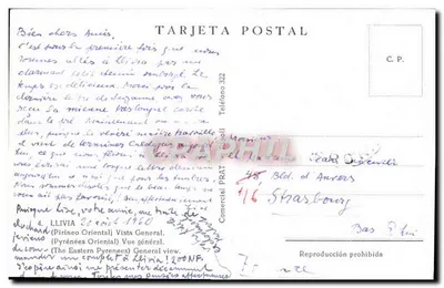 Vista Generale — Pirenei Orientali — Commerciale PRAT 322 — Verso