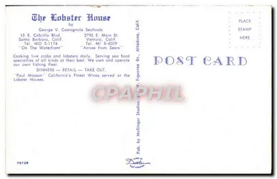 Dom z Muszlem — George V. Castagnola Sea Foods — Wyd. przez McLlinger Studios — Rewers