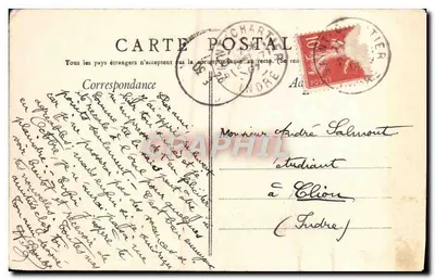 Bilhete postal antigo Cenas do Berry Uma feira no Berry Ovelhas — Verso
