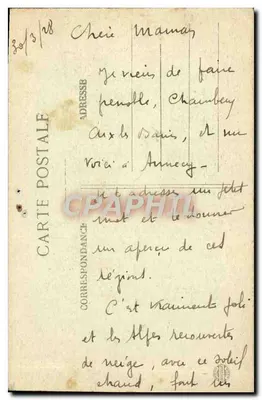 AIX-LES-BAINS — Il Grande Porto. Partenza della nave per Hautecombe — Editore: C. Béguin & Cie, n° 2342 — Verso