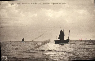 Fort-Mahon-Plage — Barcos de pesca no horizonte — Éditions L'Envoiur
