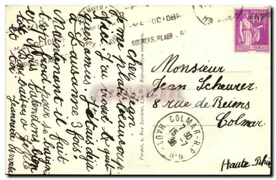 ÉVIAN-les-BAINS (Hte-Savoie) — Widok na jezioro i Memises — P. L. — Rewers