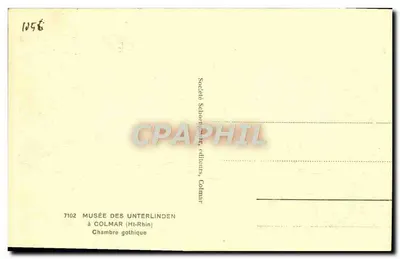 Pokój gotycki — Muzeum Unterlinden w Colmar — Société Schoenpflug, Colmar — Rewers
