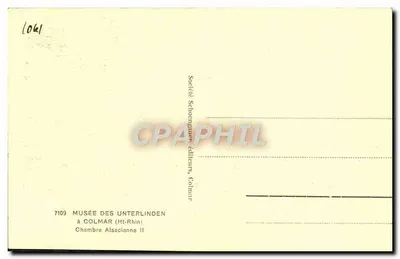 Wnętrze tradycyjnej kuchni — Muzeum Unterlinden w Colmarze (Haut-Rhin) — Społeczność Schoenonguer-ediции, Colmar — Rewers