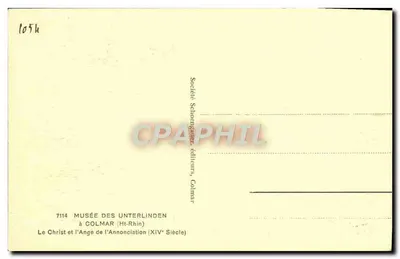 Chrystus i Anioł Oznajmienia — Muzeum Unterlinden w Colmarze — XIV wiek — Rewers