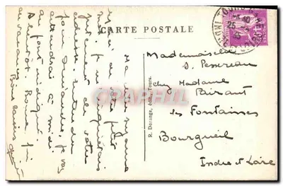 Stare domy, plac Plumereau — Tours (Indre-et-Loire) — R. D. — Rewers