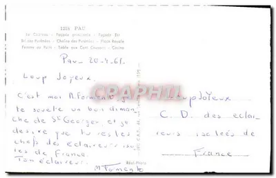 Pau — Lembrete de Pau — Réal-Photo — Verso
