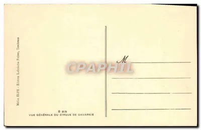 Cirque de Gavarnie — Ogólny widok — Wydawnictwo Labouche Frères, Toulouse, nr 8 bis — Rewers