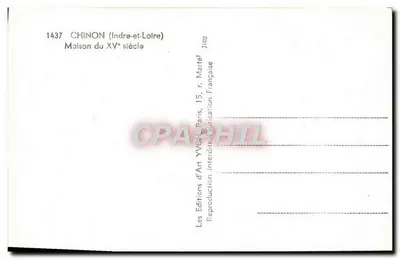 Chinon (Indre-et-Loire) — Casa del XV secolo — Les Éditions d'Art YVEN, Parigi — Verso