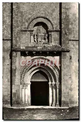 Melle (Deux-Sèvres) — Igreja de São Pedro, porta lateral do século XII — Édit. Moreau, Melle