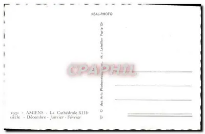 Amiens — Katedra XIII wieku — C.P.A.P.H.I.L. Paryż — Rewers