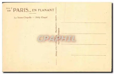 De Heilige Kerk — Parijs — Artistieke uitgave YVOL, Parijs, Serie 8 n°148 — Achterkant