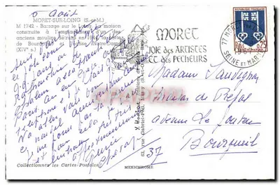 Moret-sur-Loing — przepływ i katedra Notre-Dame — Y. Hodot, wydawca, nr 1742 — Rewers