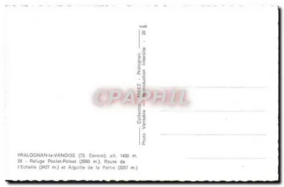 Refugio Peclet-Polset — Aiguille de la Partie — Pralognan-la-Vanoise (73) — Colección AMIEZ — Reverso