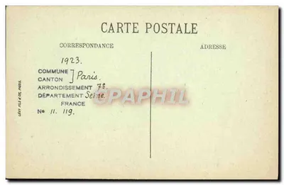 Paryż — Ewangelicka Katedra — La Nef — (Temple de Penthemont) — Rue de Grenelle — Rewers