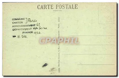 Paris - Hotel das Moedas - Detalhe da Fachada - C. M. — Verso