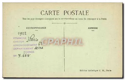 Paris (6e arrondissement) — O Teatro Nacional Odéon — C.M. n°693 — Verso