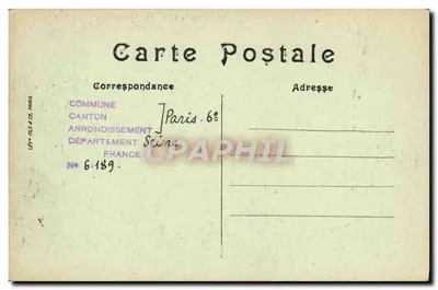 Paryż — Faculté de Médecine — Lévy Fils & Cie, Paryż, nr 419 — Rewers