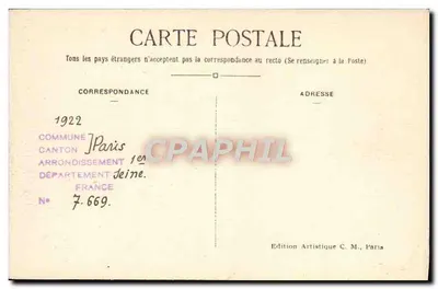 París — El Teatro Francés — Edición Artística C. M. — Reverso