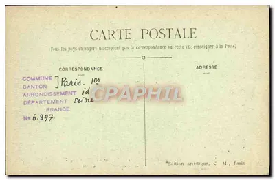 PARIS (1er arrt) — Jardines del Palacio Real — Vista General — C. M. — N° 69 — Reverso