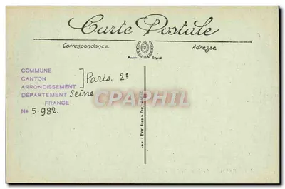 Parigi — Piazza delle Vittorie — LL. n° 384 — Verso