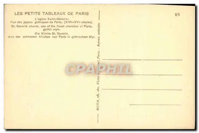 Church of Saint-Séverin — Paris — publisher Mona, no. 55 — Back