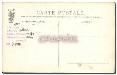 Paris — Igreja Romana, Rua Jean-de-Beauvais — J. L. C. n°172 — Verso